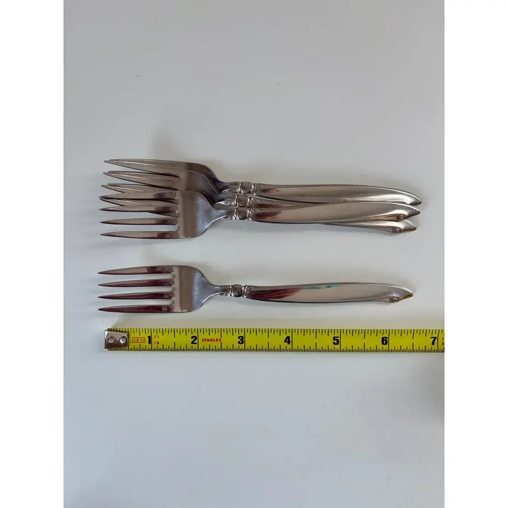 Oneida Shoreline Oneidacraft Glossy Salad Fork Set of 4
